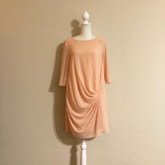 zara peach dress
